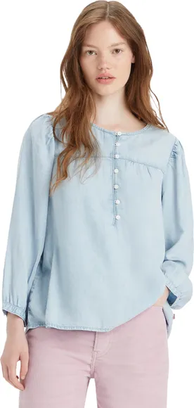 Рубашка Levis HALSEY 3/4 SLV BLOUSE LIGHT INDIGO - FLAT FINISH A7423-0005