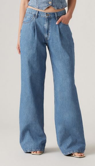 Джинсы Levis PLEATED BAGGY WIDE LEG MED INDIGO - WORN IN A7455-0001