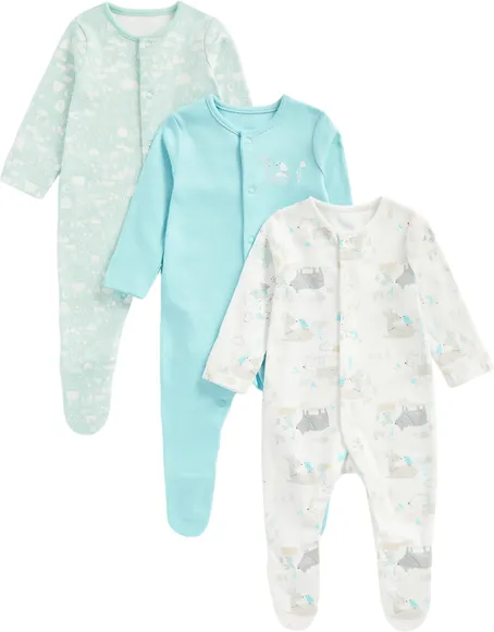 Комбинезон (3 шт) Mothercare BE U WB 3PK SLEEPSUIT MC-CD362-1