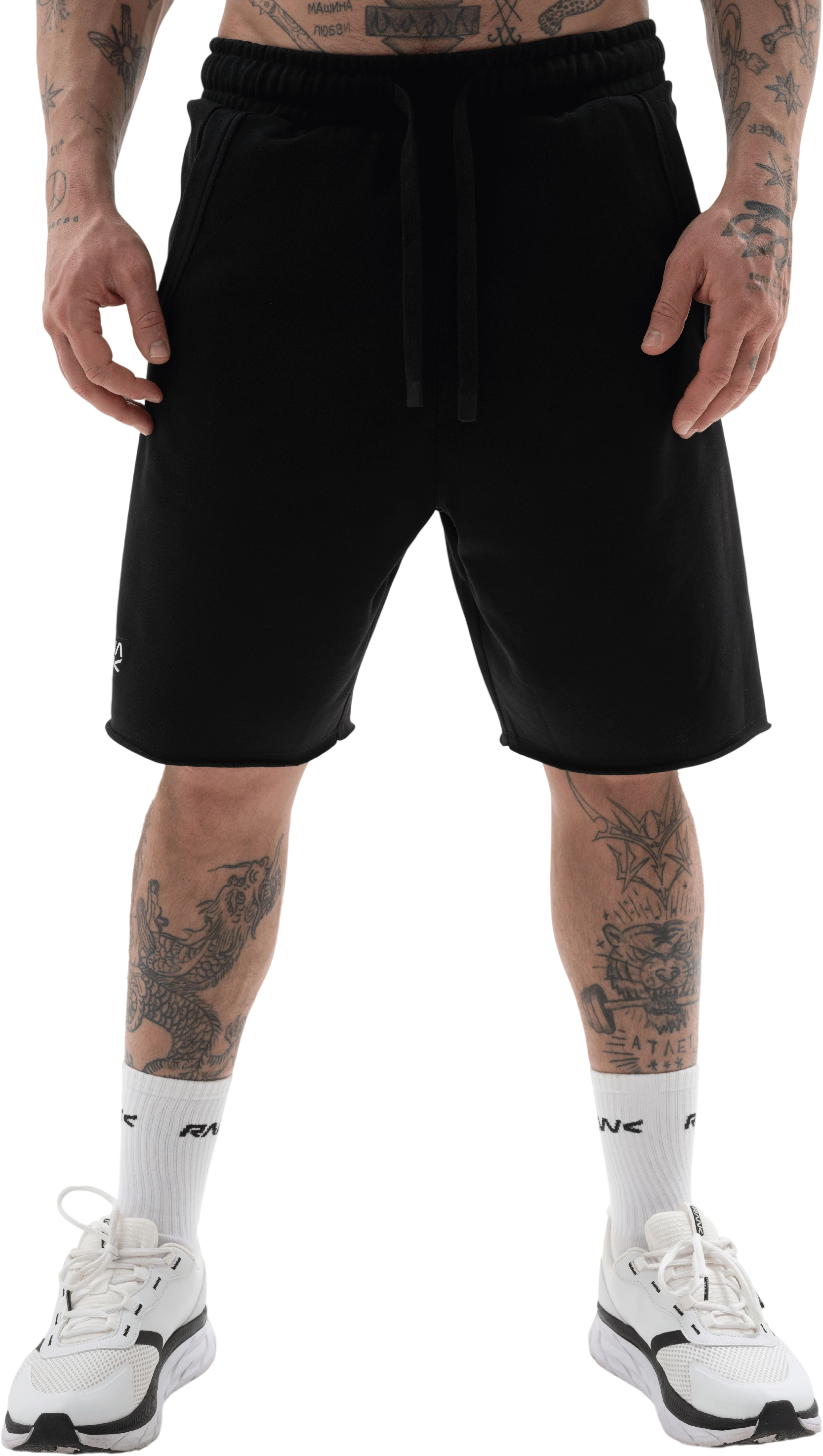 Шорты RANK Man, French Terry RAWS Shorts, Black