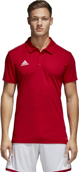 Поло Adidas CORE18 POLO POWRED/WHITE CV3591