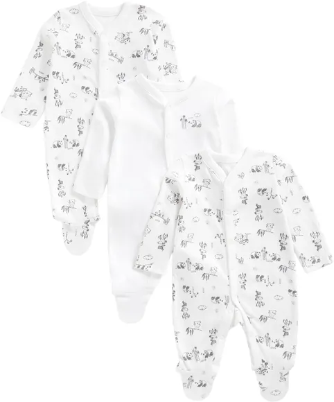 Комбинезон (3 шт) Mothercare BE U K&P 3PK SLEEPSUITS MC-BB456-1