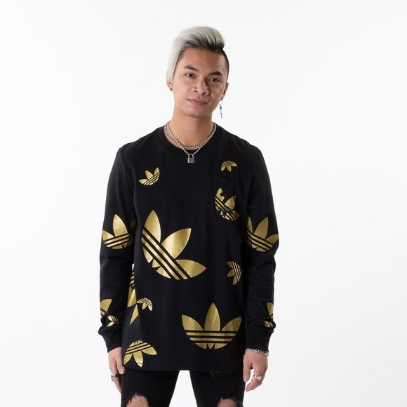 Лонгслив Adidas REF/MET LS TEE BLACK/PLAMET FS7327