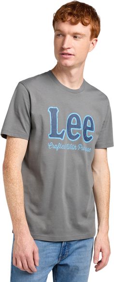 Футболка Lee BIG LOGO TEE GREY MELE 112349541