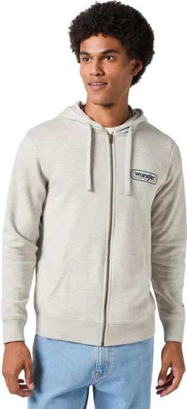 Толстовка Wrangler ZIP THRU HOODIE MID GREY MELEE 112351250