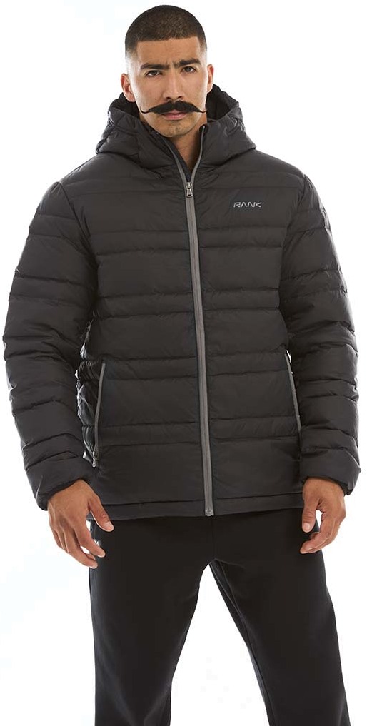 Пуховик RANK Man, PROOF-TEX Down Hooded Jacket, Black/White