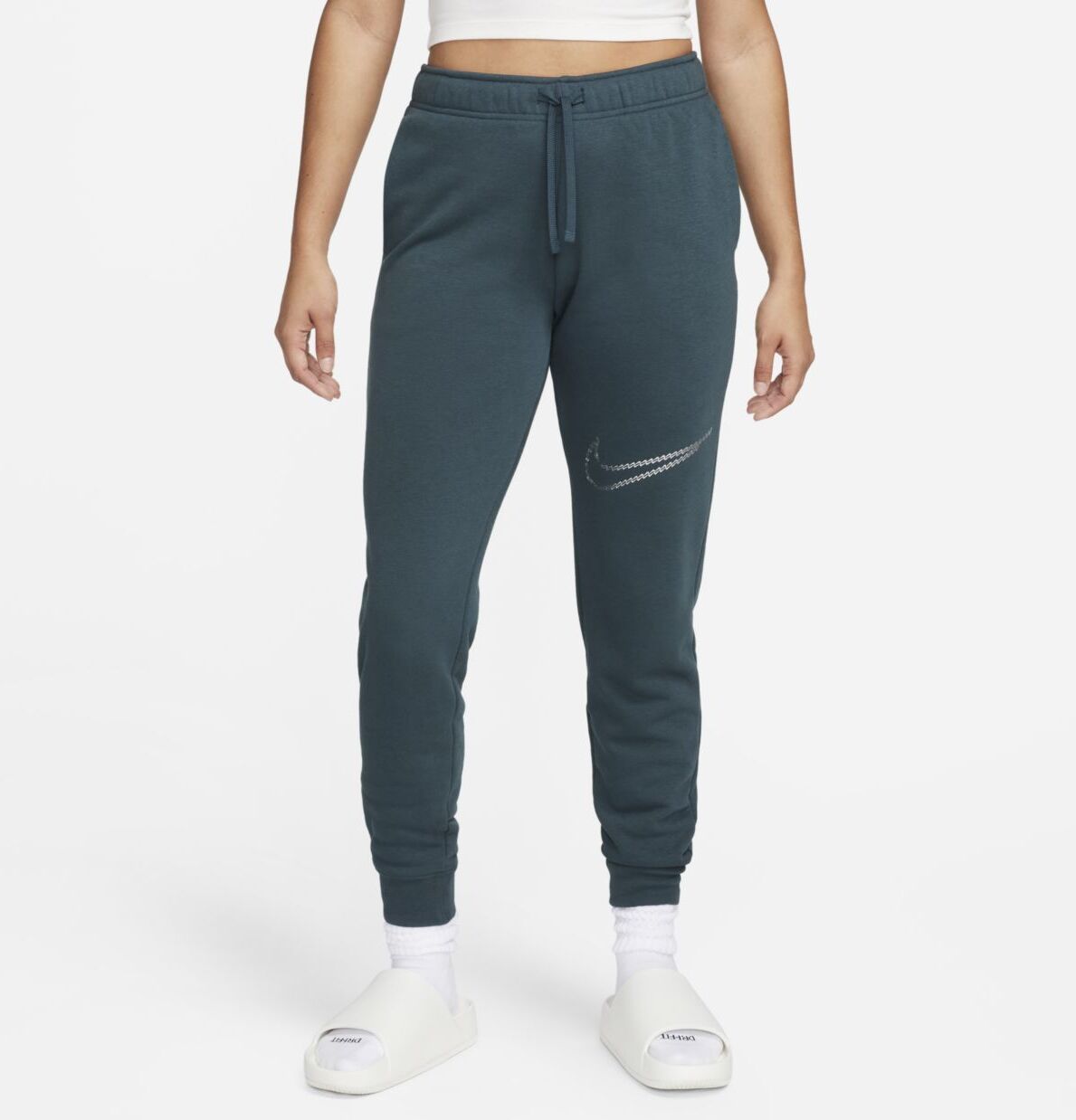 Брюки Nike W NSW CLUB FLC SHINE MR PANT