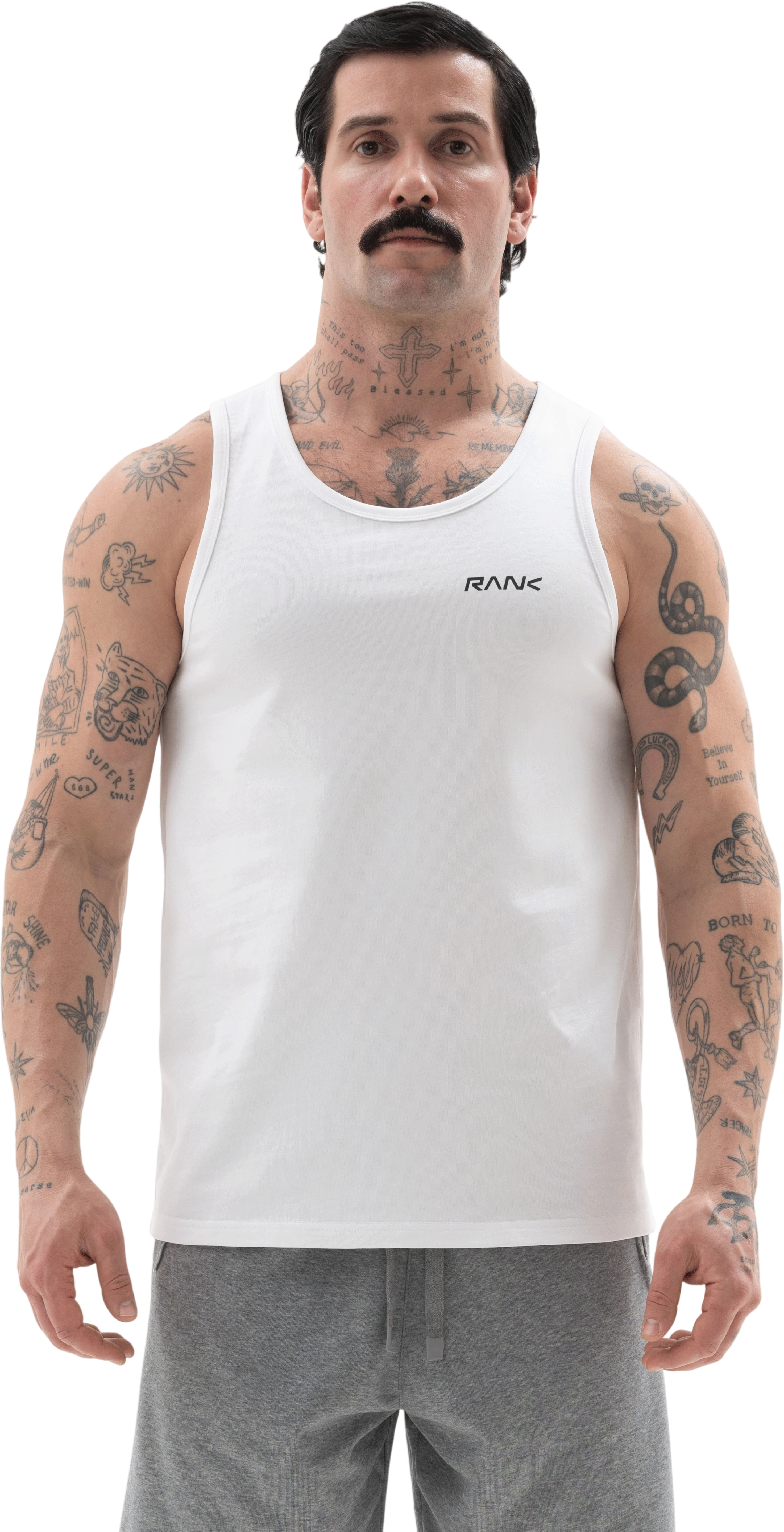 Майка RANK Man, Sportstyle Left Chest Tank, White