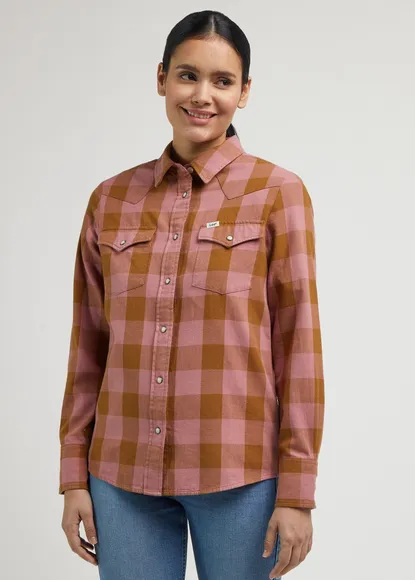 Рубашка Lee WESTERN SHIRT DARK MAUVE LQ43JTA65