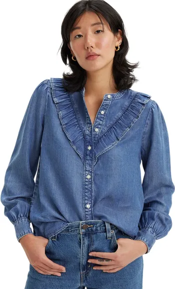 Рубашка Levis CARINNA BLOUSE DENIM DARK INDIGO - WORN IN A8431-0000