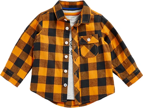 Комплект (рубашка, лонгслив) Mothercare MB YI MUST CHECK SHIRT & TEE LS MC-CB070-1