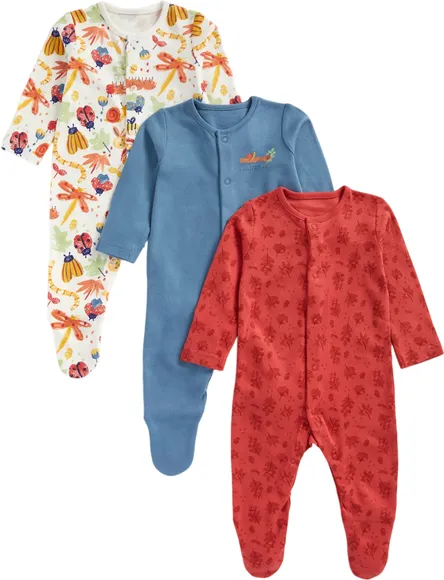 Комбинезон (3 шт) Mothercare BE B NP 3PK SLEEPSUITS/086 MC-ZA015-1