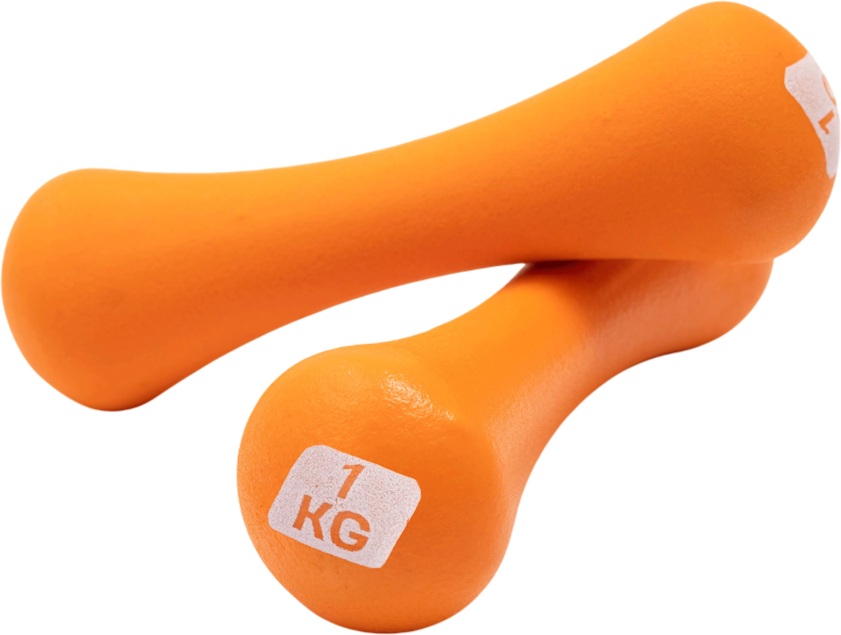 Неопреновые гантели 1кг (2 шт) RANK Unisex, Neoprene dumbbell 1kg, Orange