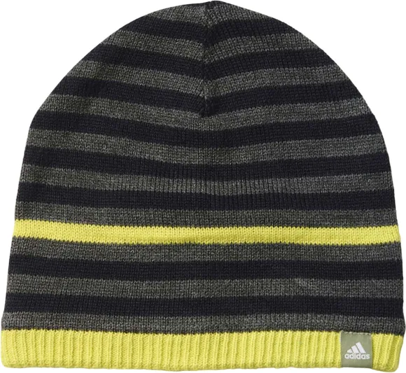 Шапка Adidas STRIPY BEANIE DGREYH/BLACK/SHOSLI/ AY6507