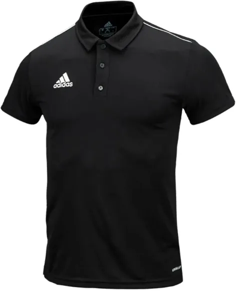 Поло Adidas CORE18 POLO BLACK/WHITE CE9037