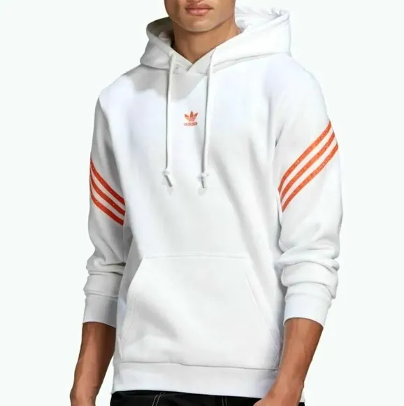 Толстовка Adidas HOODIE WHITE/TRAORA GS2634