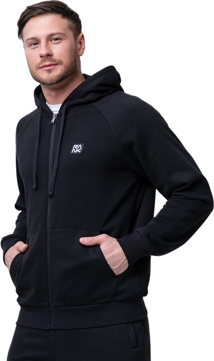 Толстовка RANK Man, Competitor French Terry Fullzip, Black