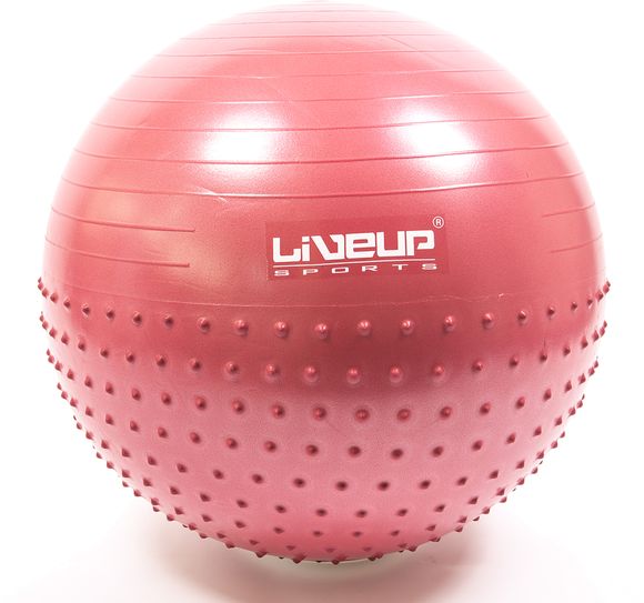 Массажный мяч LiveUp HALF MASSAGE BALL+9'' handpump LS3569