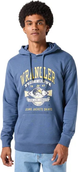 Толстовка Wrangler GRAPHIC HOODIE VINTAGE INDIGO 112351252