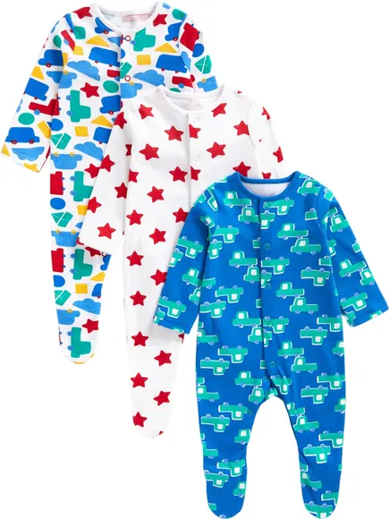 Комбинезон (3 шт) Mothercare BE B BRIGHTS 3PK SLEEPSUITS MC-BB410-1