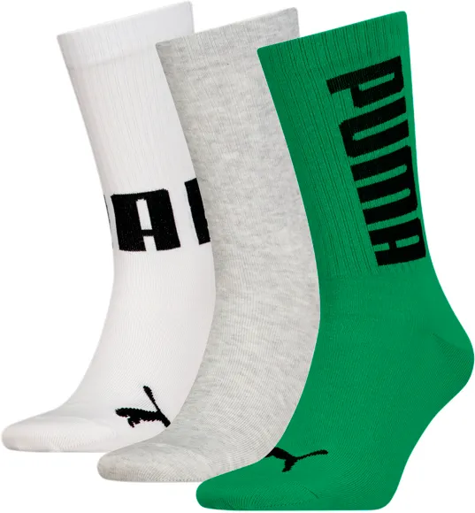 Носки (3 пары) PUMA UNISEX BIG LOGO CREW 3P 93838703