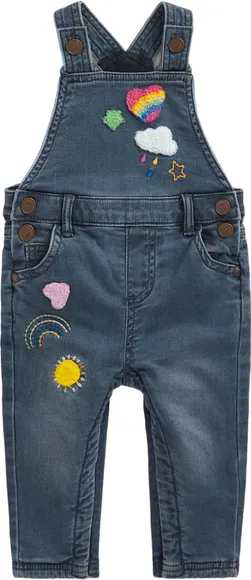 Полукомбинезон джинсовый утепленный Mothercare MG CM MW DENIM DUNGAREES FLEECE LINED/074 MC-ZC080