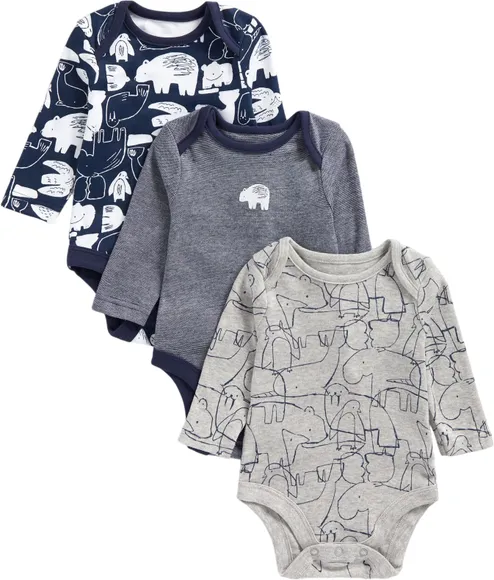 Боди (3 шт) Mothercare BE B STAY COOL 3PK BODYSUITS LS MC-ZC332-1