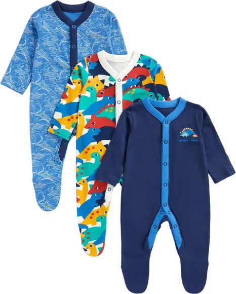 Комбинезон (3 шт) Mothercare BE B M&D DINO 3PK SLEEPSUITS MC-BB395-1