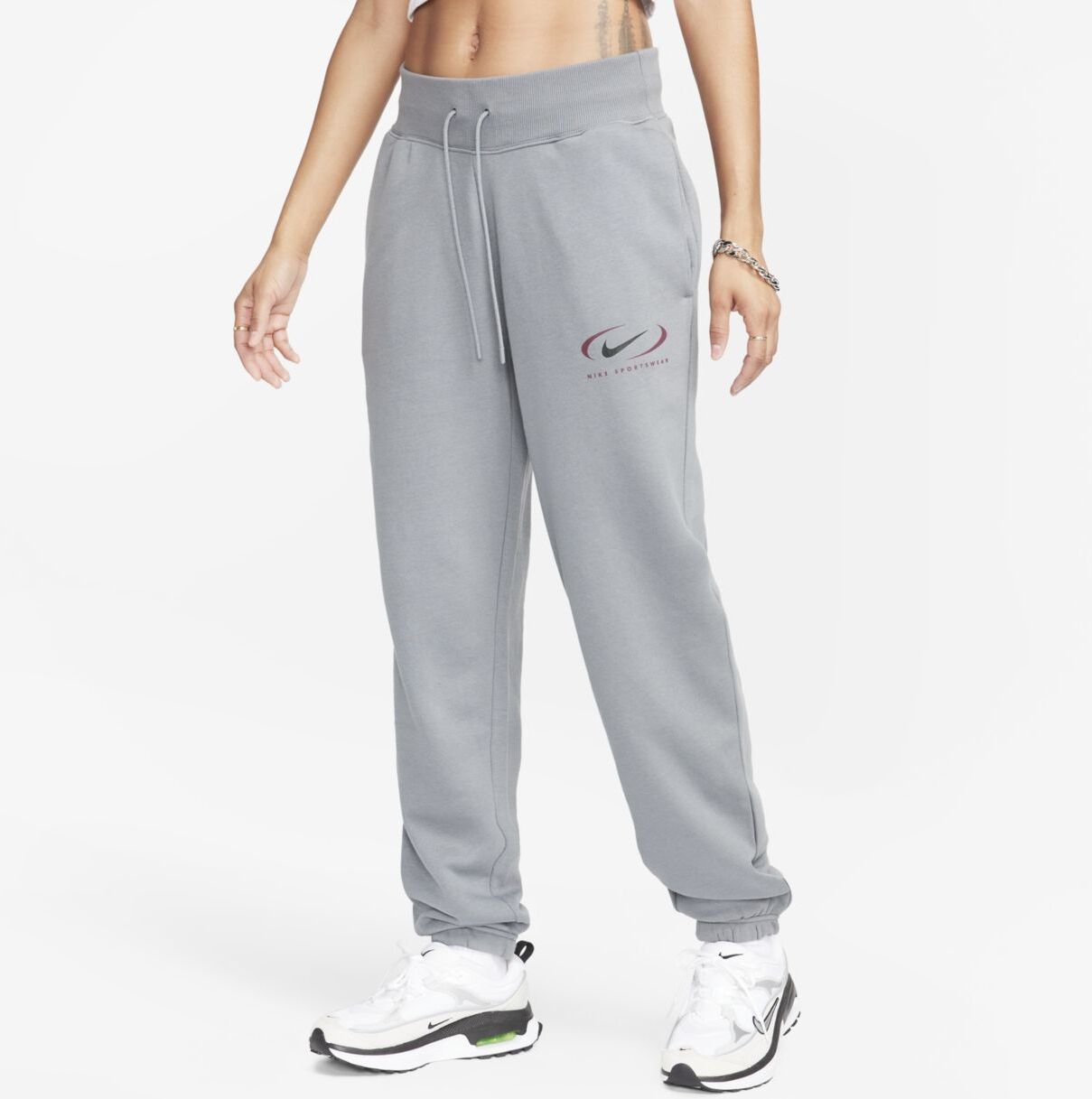 Брюки Nike W NSW PHNX FLC HR OS PANT PRNT