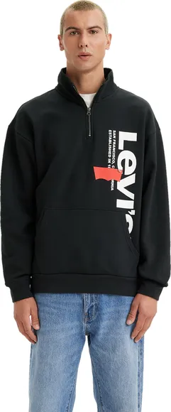 Свитшот Levis Levi's Original RLXD GRAPHIC 1/4 ZIP PKT BLACKS A5242-0001