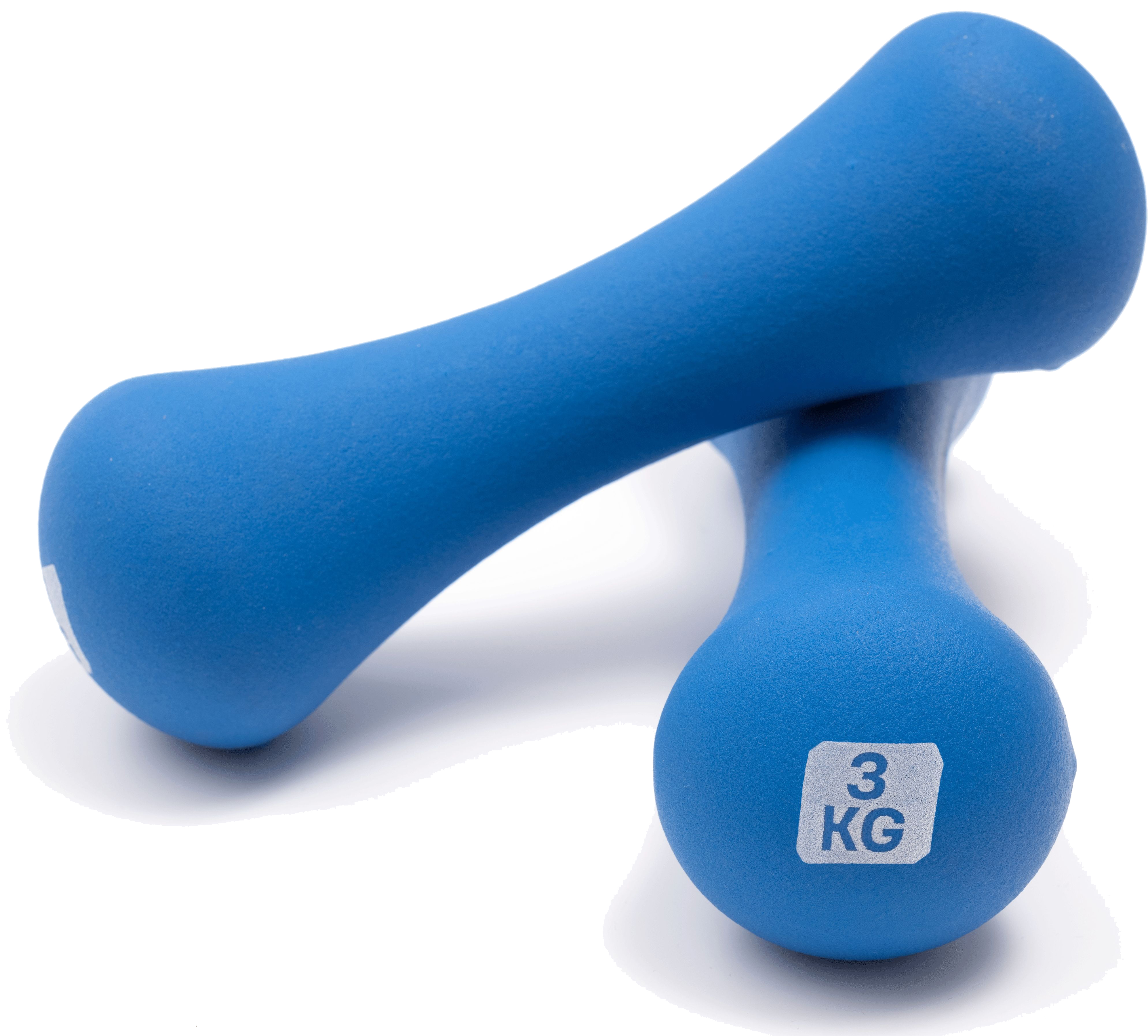 Неопреновые гантели 3кг (2 шт) RANK Unisex, Neoprene dumbbell 3kg, Blue