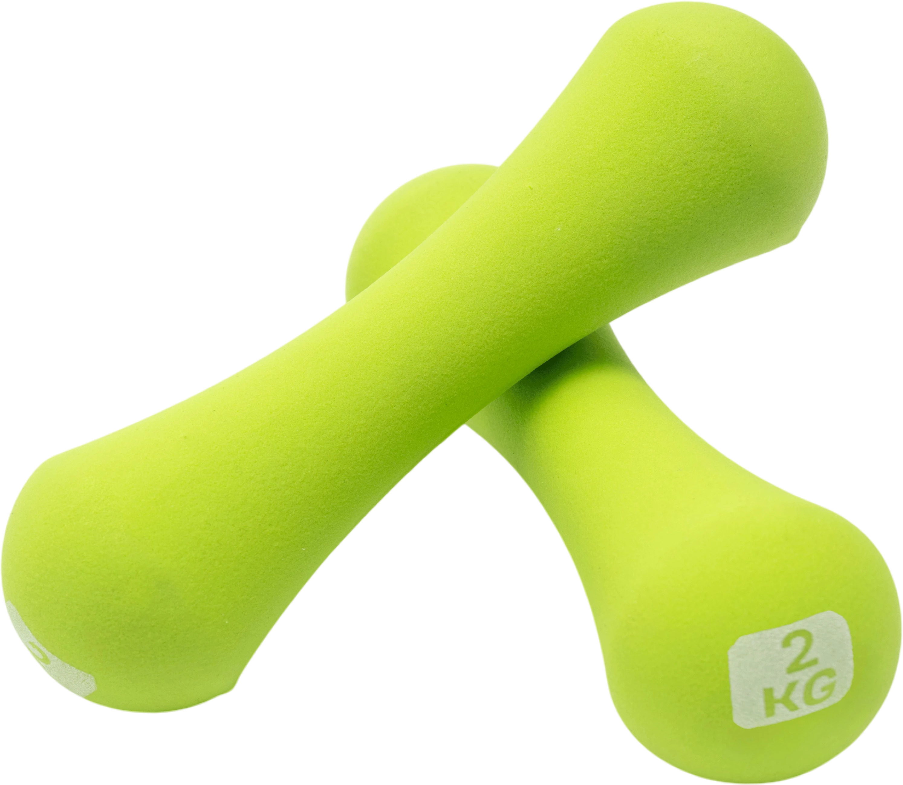 Неопреновые гантели 2кг (2 шт) RANK Unisex, Neoprene dumbbell 2kg, Green